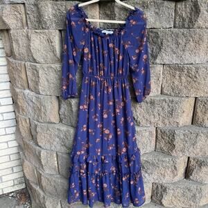 Wallflower Boho Cottagecore Womens Dress, XS Romantic Tiered